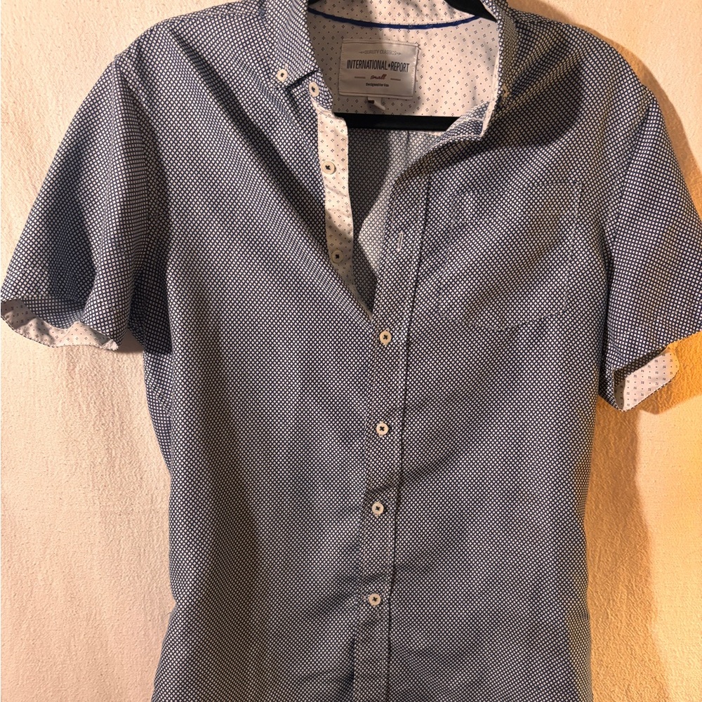 Abercrombie & Fitch Navy Polka Dot Shirt